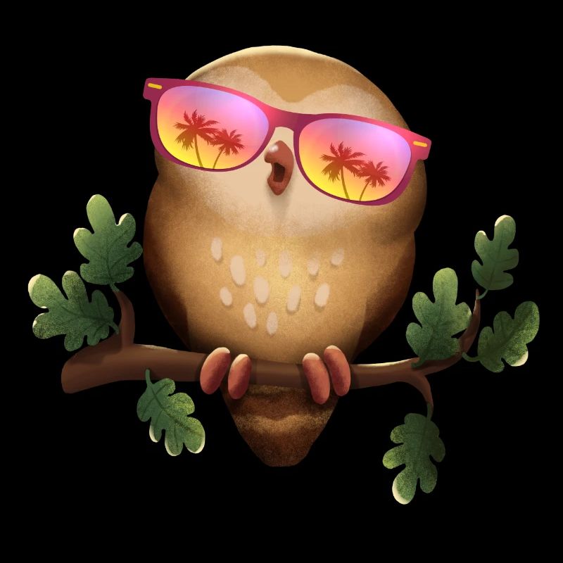 Eule mit Sonnenbrille Sommer