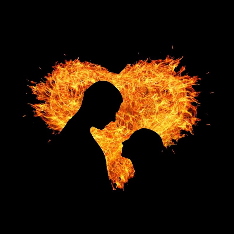 Pärchen im Feuerherz