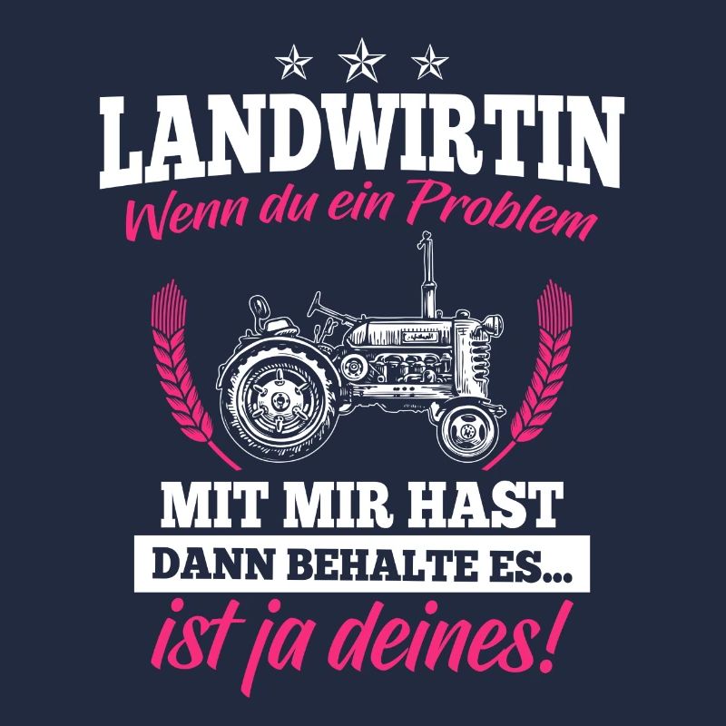 Farmer shirt · tractor · woman · a problem?