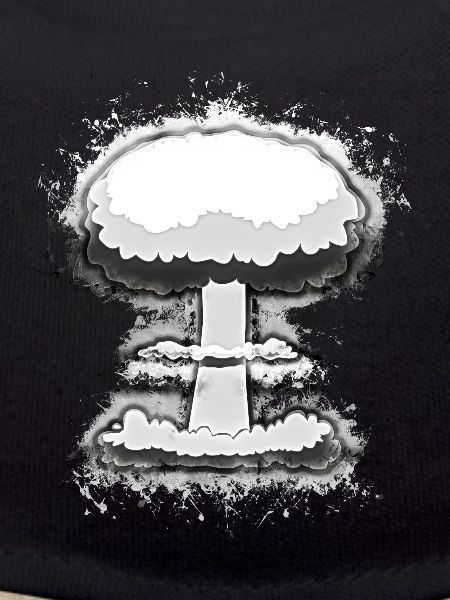 Explosion nuclear brightly glowing
