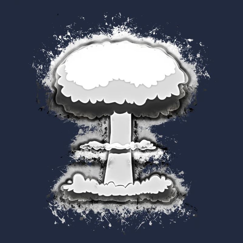 Explosion nuclear brightly glowing