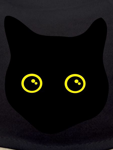 black cat, cat eyes
