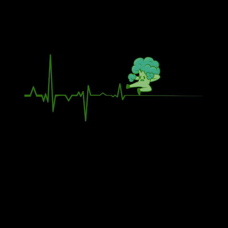 Broccoli Heartbeat Gift Vegan Vegetarian