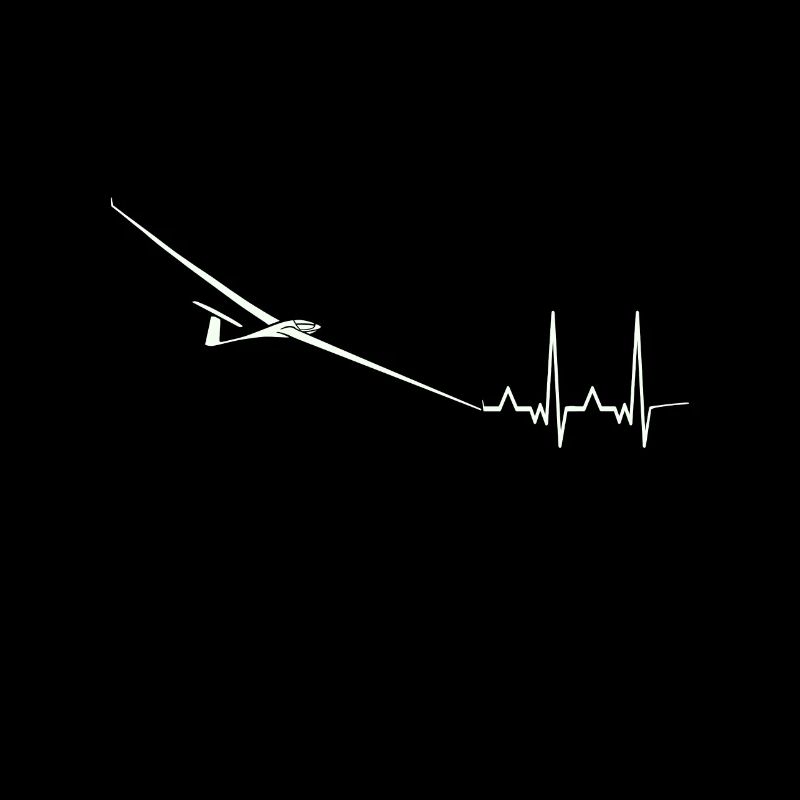 Glider flying glider pilot heartbeat glider