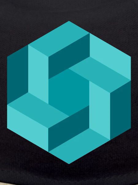 Abstract geometry in blue