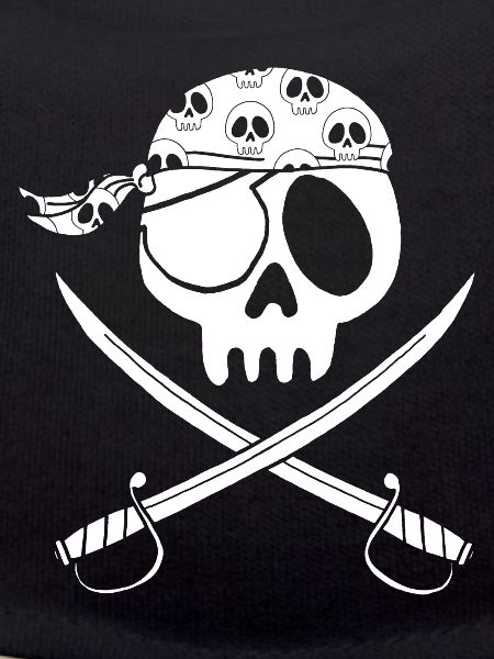 White pirate skull