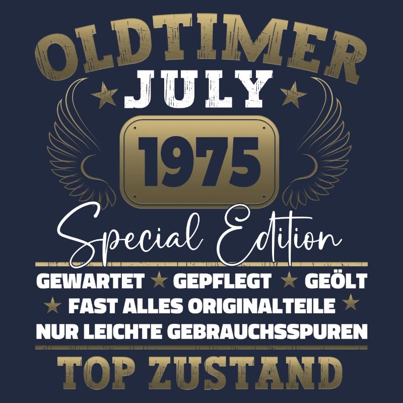 Oldtimer Juli 1975 47. Geburtstag Geschenk Herren