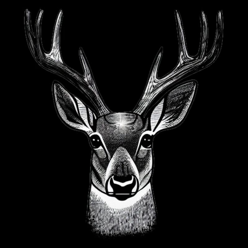 Hirschkopf im Herbst Hirsch Geweih Bock Reh Kitz