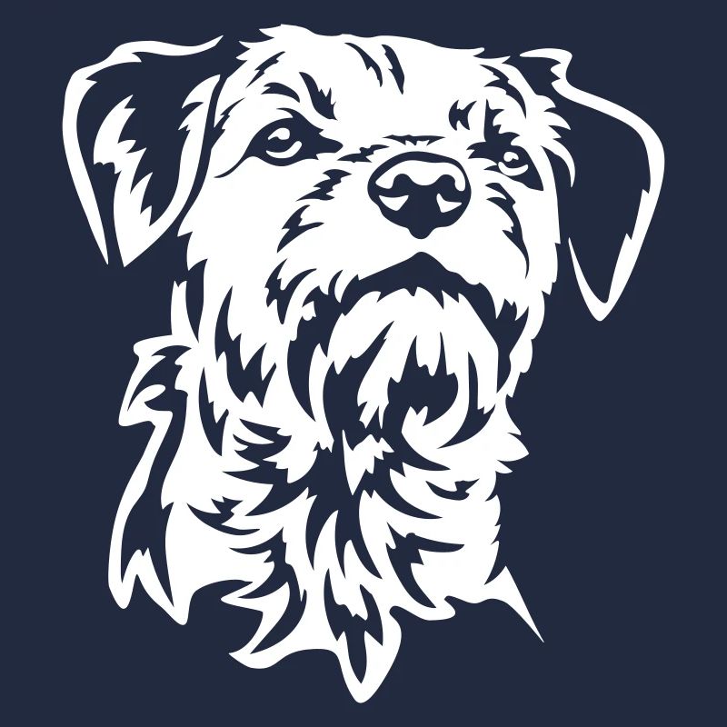 Border Terrier Kopf "Black Edition"