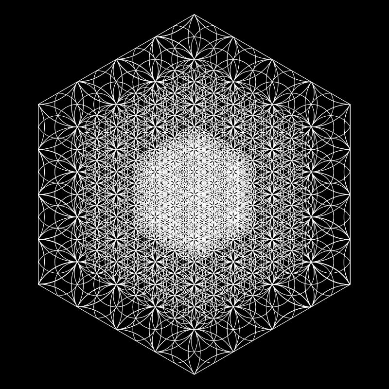 Fraktale Blume des Lebens Heilige Geometrie