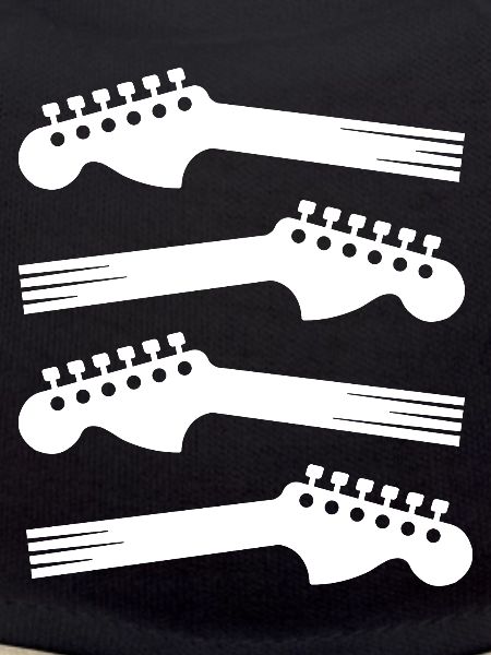 Guitar Headstock Silhouette Pattern