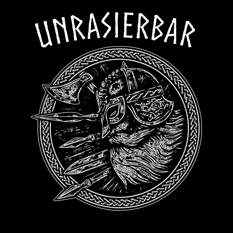 Bartträger Bart Wikinger Lustig Spruch Unrasierbar