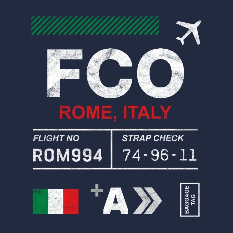 Étiquette d’aéroport de Rome