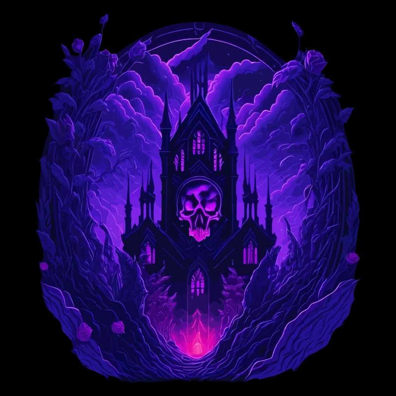 neon gothic architecture gothic castle