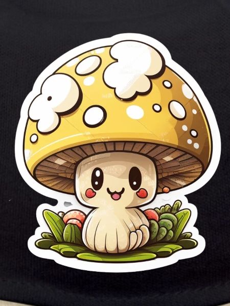 Funny cartoon mushroom