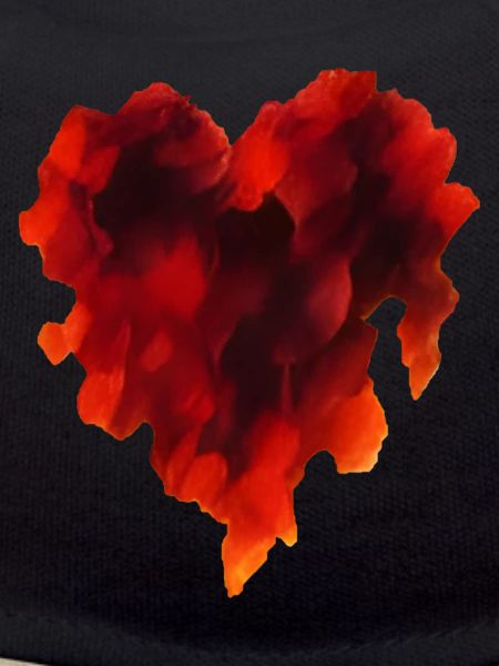Hot Flamed Heart Shape