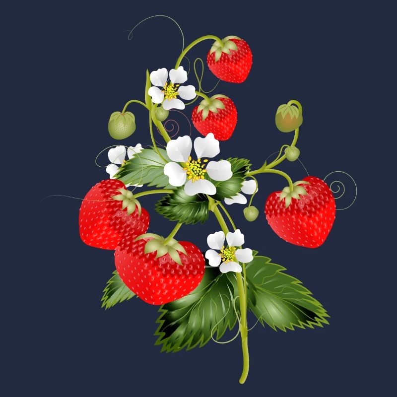 filigrane Erdbeeren Pflanze mit Erdbeeren Blüte