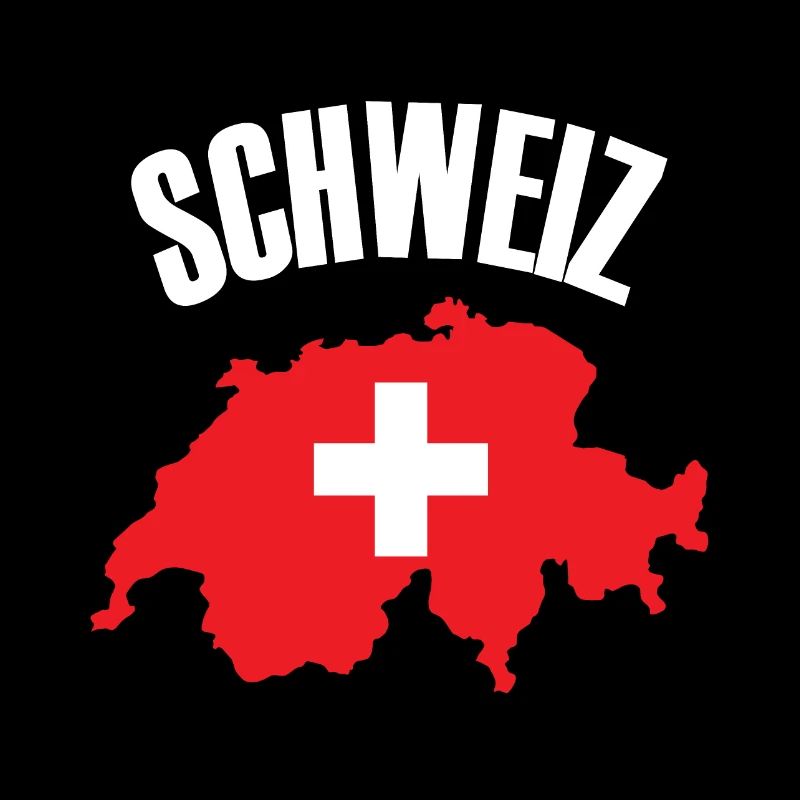 Schweiz - Schweiz Karte Schweizer Flagge