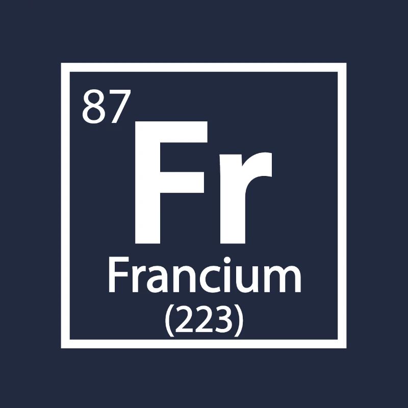 Periodensystem des Francium-Elements