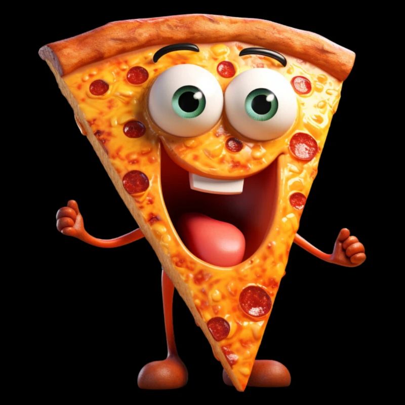 Pizza Cartoon Figur