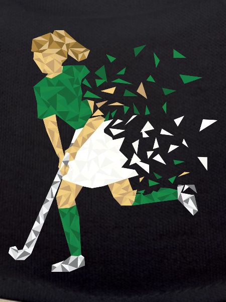 Hockey player green white