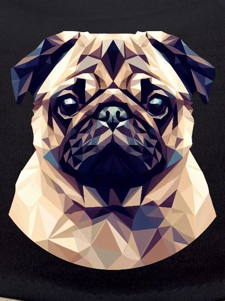 Cute Polygon Pug