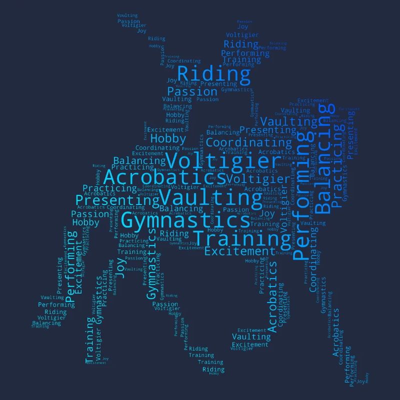 Teamvoltigieren Kunstturnen auf dem Pferd