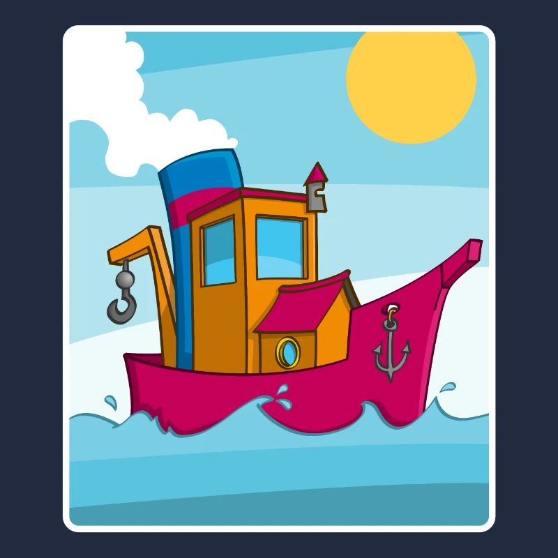 Buntes Bild eines lustigen Schleppers