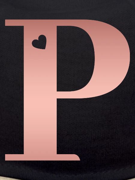 lettre P rose gold
