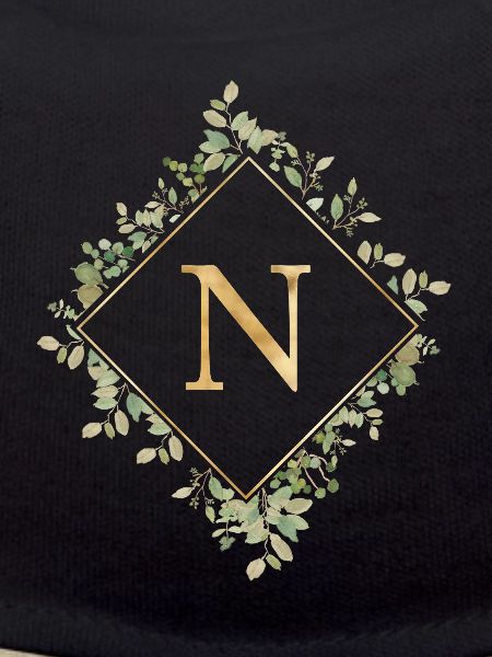 N Monogram Eucalyptus Wreath