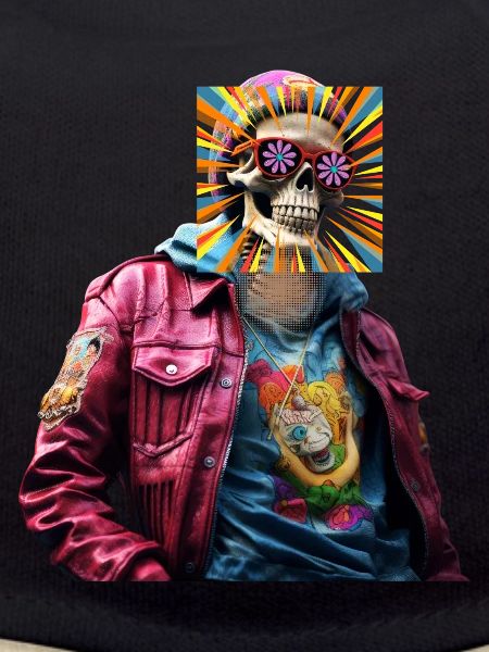 Skull With Pop Art
