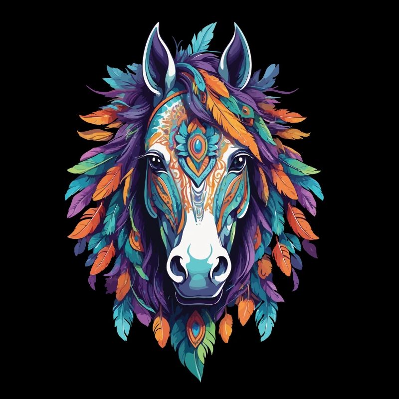 Spiritual Horse Mandala Artwork