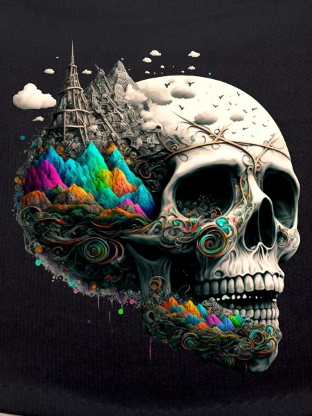 Farbenfroher Totenkopf