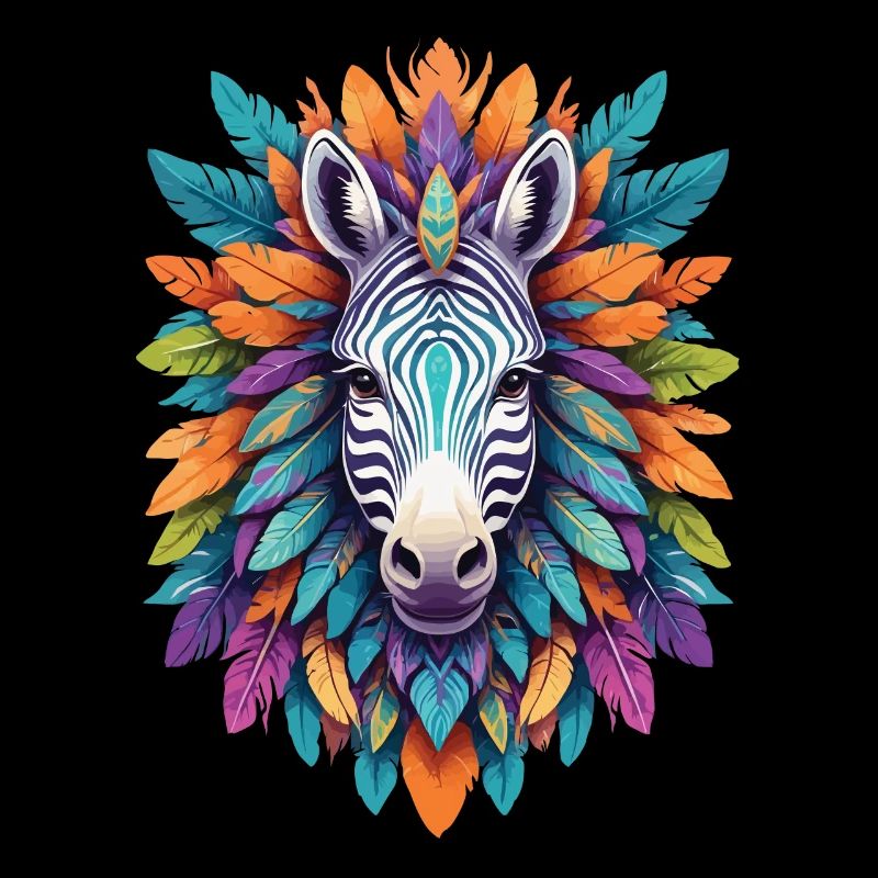 Zebra Mandala Traumfänger Design In Bohemian Stil