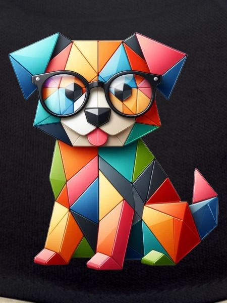 Abstrait Bébé Chien avec Lunettes