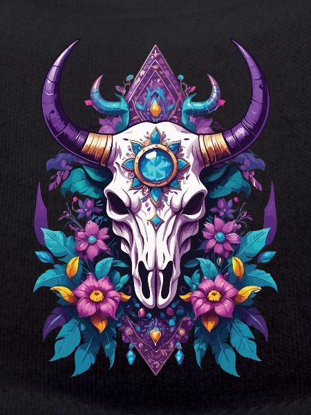 Bull Skull Feather Mandala