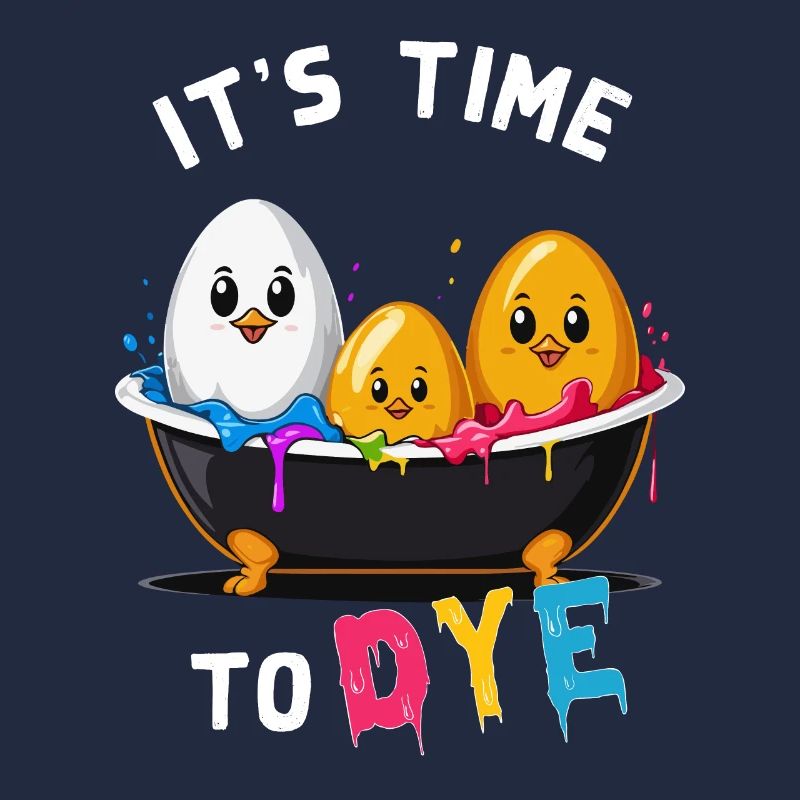 Egg Dyeing Saying Funny Colorful Artist Easter