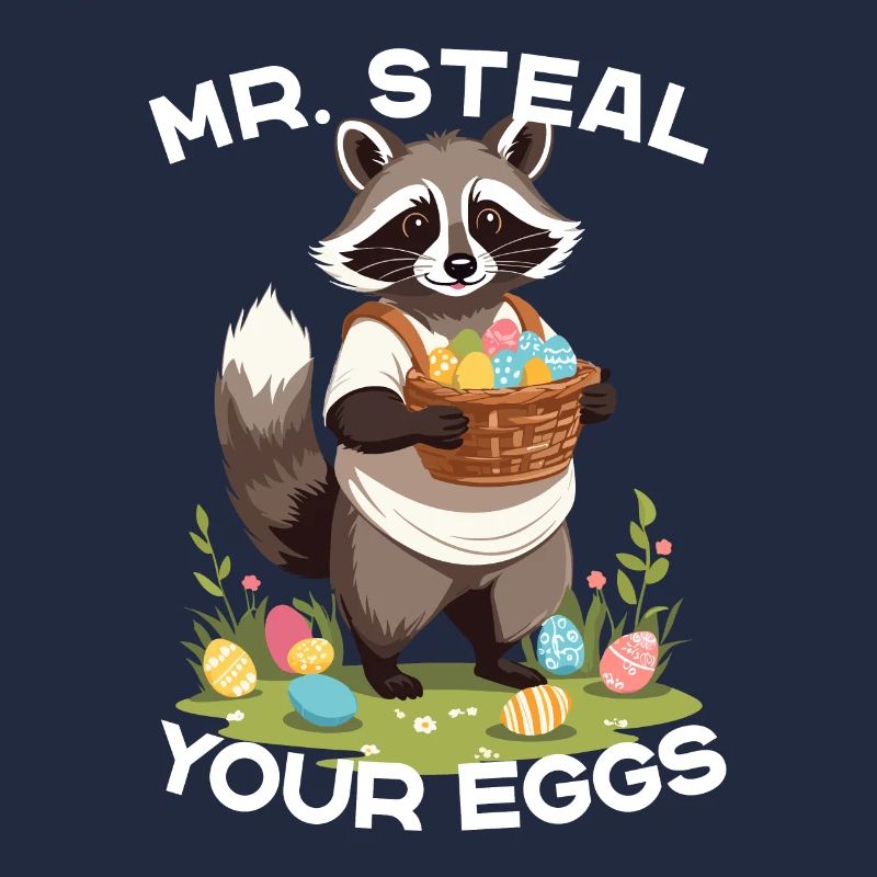 Lustiges Waschbären Eier Dieb Ostern Spruch