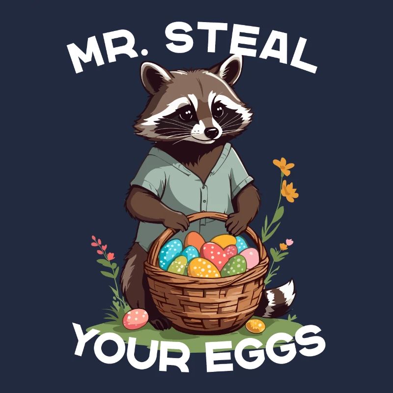 Lustiges Waschbären Eier Dieb Ostern Spruch