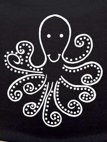 Strange white octopus