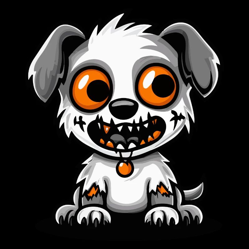 Hund Halloween Zombie Comic