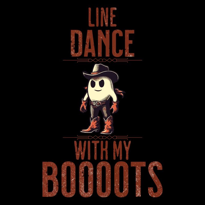 Cow-boy avec bottes Danse en ligne Ghost Vintage Retro