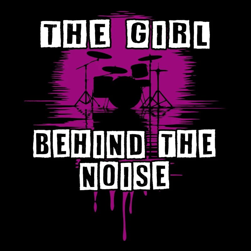 Lautes Mädchen lustiger Drummer Girl Spruch