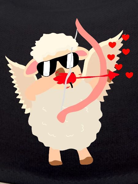 Cuddly Love Sheep with Bow