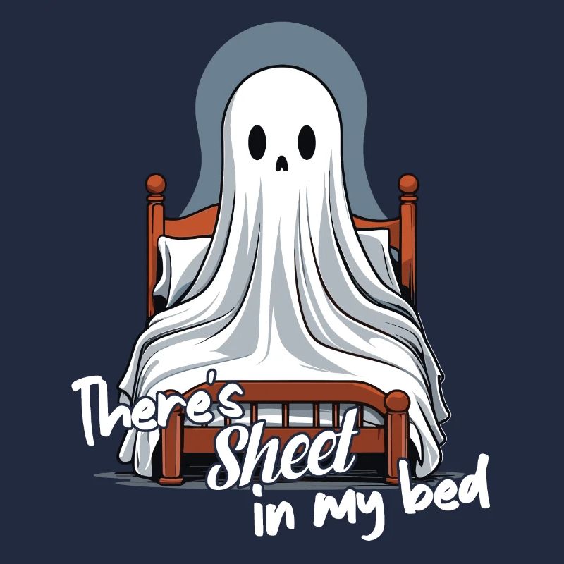 Halloween Sheet Im Bett Lustiger Spruch