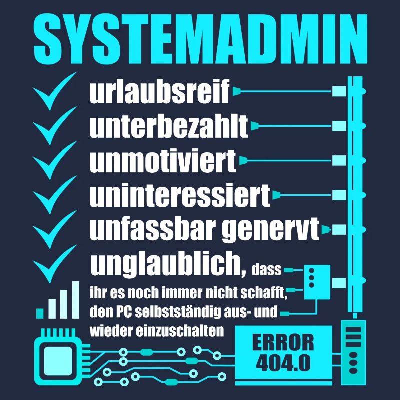 Systemadministrator, IT-Support, Netzwerkadmin, PC