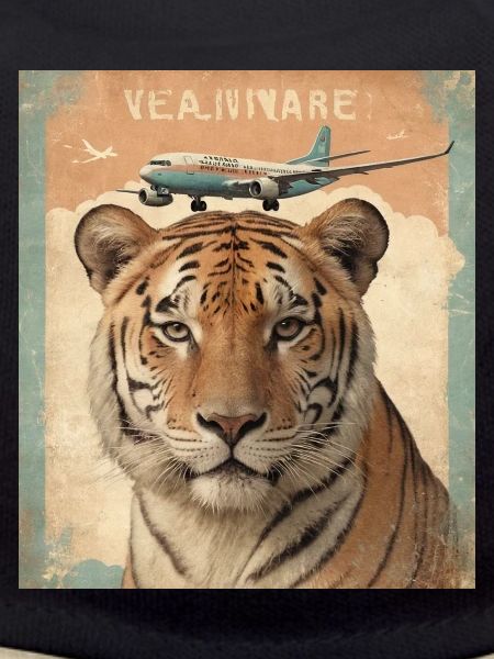 Tiger and plane