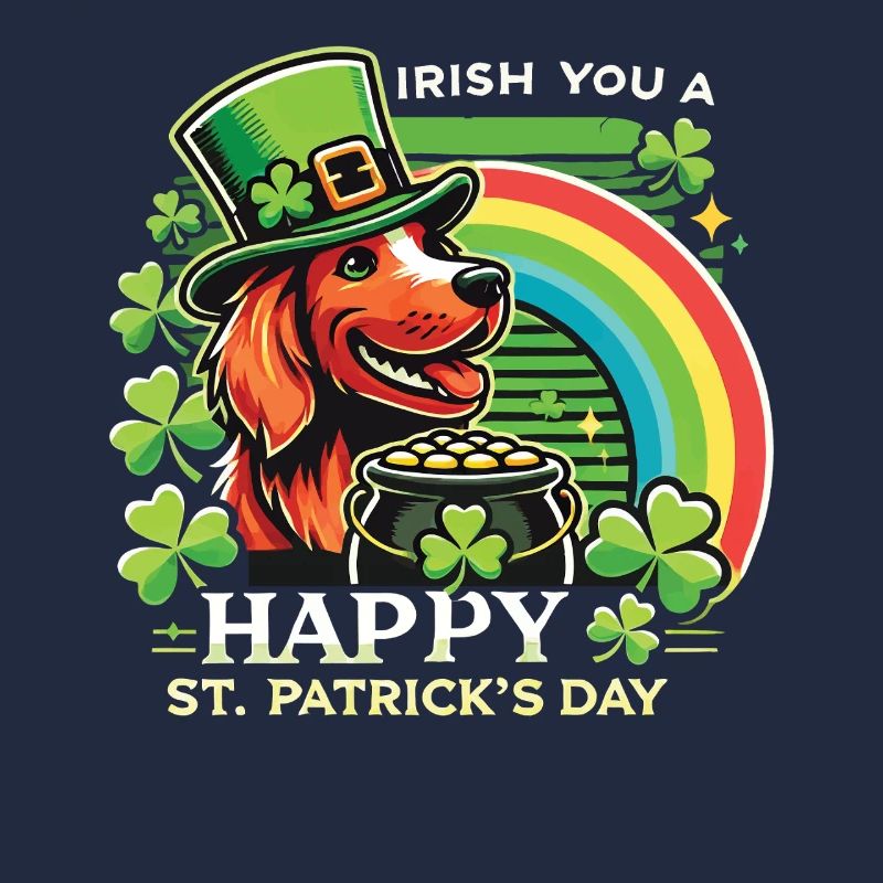Joyeuse Saint-Patrick Chien Arc-en-ciel