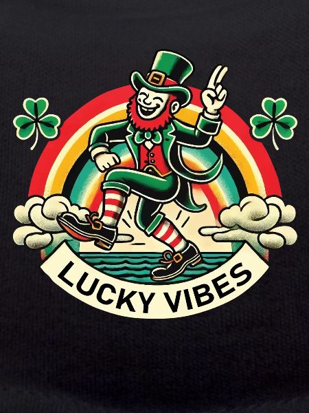 Saint-Patrick Lucky Vibes Arc-en-ciel