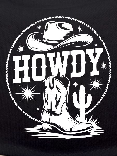 Western Cowboy Silhouette Design